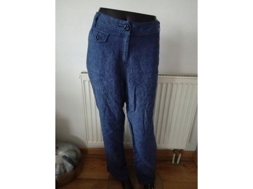 Laura ashley r.16/44 xxl jeansy s.bdb len damskie