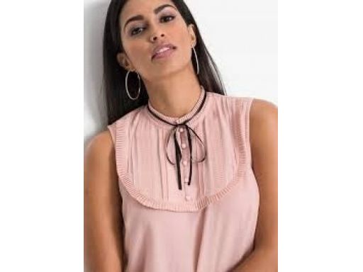 B.p.c bluzka różowa top ze stójką elegancki *42