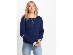 *b.p.c sweter 2w1 z koszulową wstawką 40/42.