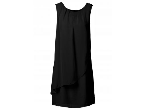 B.p.c sukienka czarna szyfonowa 34.