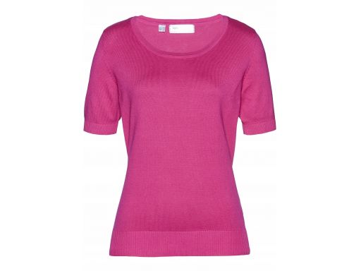 *b.p.c różowy sweter z krótkim rękawem 44/46.