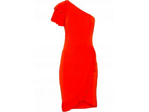 B.p.c sukienka na jedno ramię neonowa 40/42.