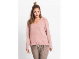 *b.p.c sweter z szenilii różowy r.48/50
