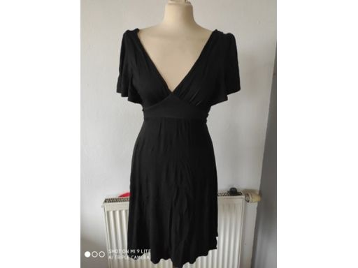 New look r.14/42 xl sukienka s.bdb wiązana czarna