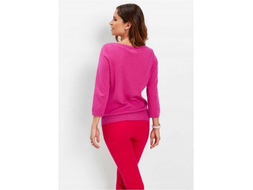 *b.p.c różowy sweter damski w łódkę 48/50.