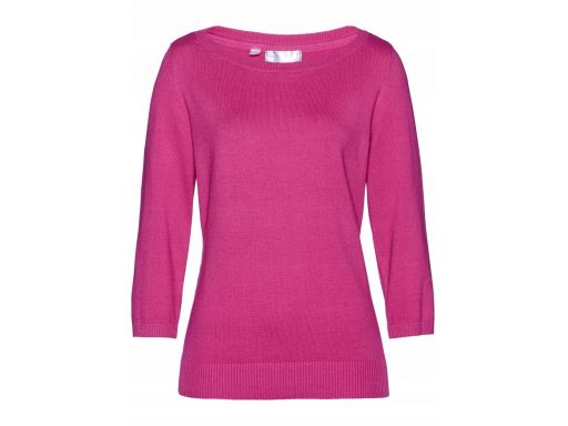 *b.p.c różowy sweter damski w łódkę 48/50.