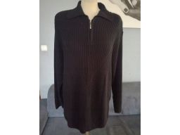 Lina moda r.44/46 sweter s.bdb zamek czarny hit!