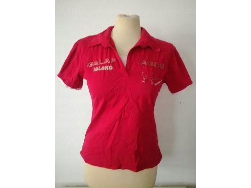 Butik r.14/42 xl koszulka polo s.bdb napisy damska