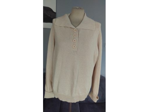 Karen scott r.14/42 xl sweter nowy guziki bawełna