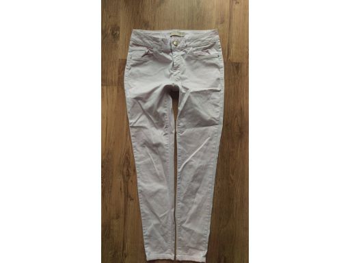 Zara r.8/36 s jeansy rurki bawełna pudrowy róż hit