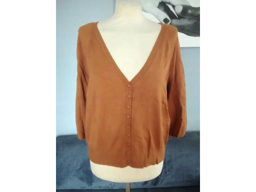 Betty barclay r.14/42 xl sweter guziki rękaw 3/4