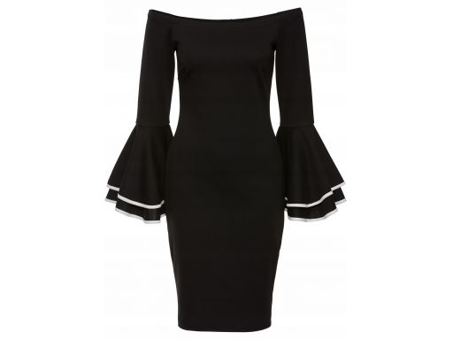 B.p.c sukienka czarna z białymi wstawkami 44.