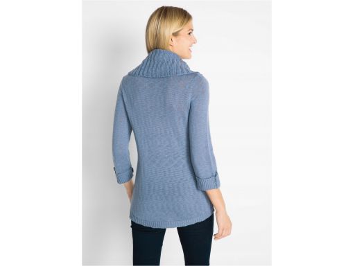 B.p.c niebieski sweter z golfem damski 48/50.
