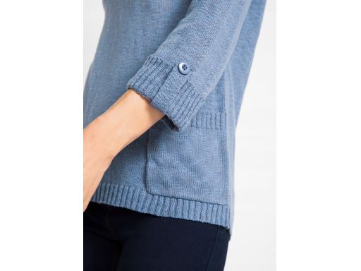 B.p.c niebieski sweter z golfem damski 48/50.