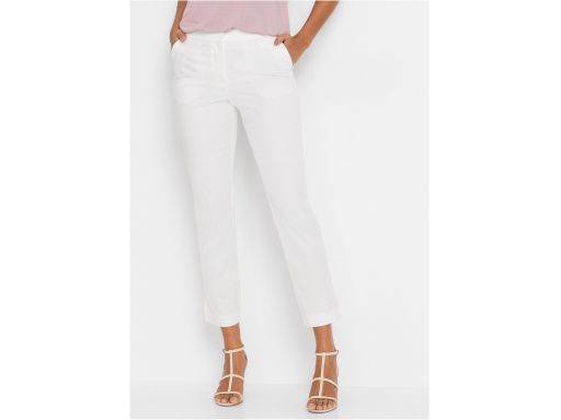 B.p.c spodnie białe z lekko różowym wzorem *42