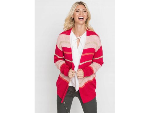 B.p.c sweter kardigan w paski czerwony *36/38
