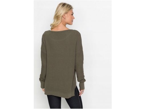 B.p.c sweter prążkowany khaki r.44/46