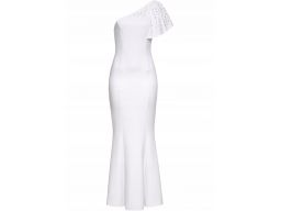 B.p.c biała długa sukienka z dżetami r.36/38