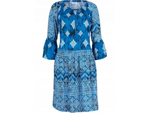 B.p.c niebieska sukienka we wzory: r. 48