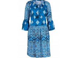 B.p.c niebieska sukienka we wzory: r. 48