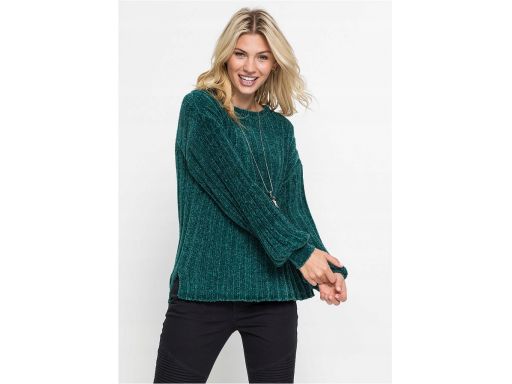 *b.p.c zielony sweterek z szenili r.40/42