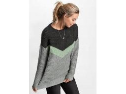 B.p.c sweter dzianinowy szary *36/38