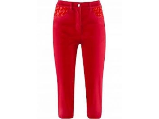B.p.c jeansy damskie capri czerwone rybaczki *42