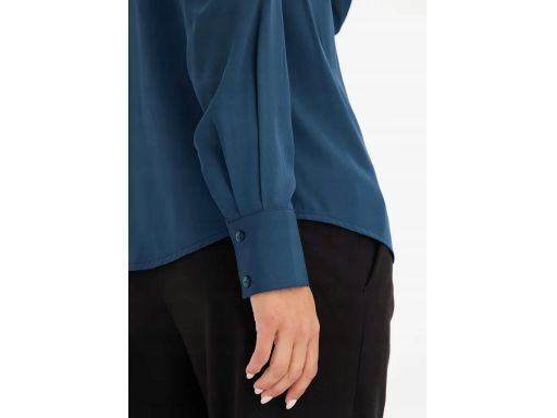 B.P.C koszula zieleń morska z kołnierzykiem z cekinami 38.