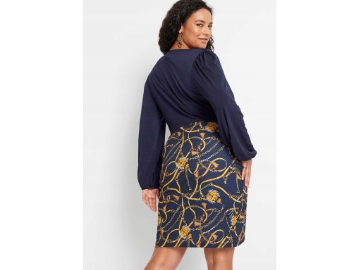 B.P.C sukienka kopertowa z nadrukiem 36/38.