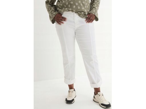 B.P.C śmietankowe spodnie damskie ze stretchem r.50