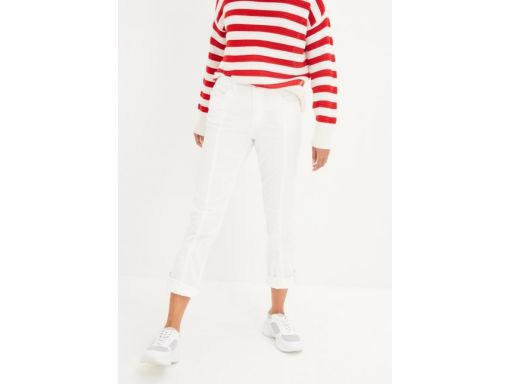 B.P.C śmietankowe spodnie damskie ze stretchem r.50