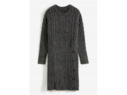 B.P.C sukienka dzianinowa szara z guzikami r.36/38