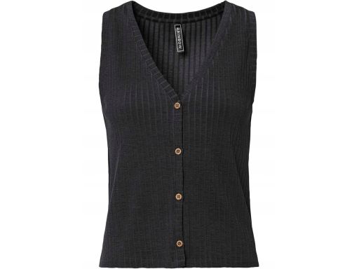 B.P.C top czarny z guziczkami 36/38.