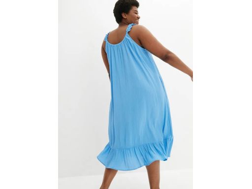 B.P.C sukienka z krepy niebieska letnia 46.