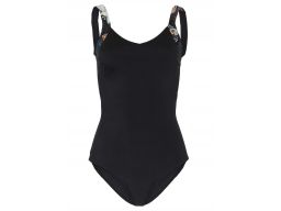 B.P.C kostium jednoczęściowy czarny ze wzorem r.50