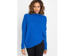B,P.C sweter z asymetrycznym dołem niebieski r.36/38