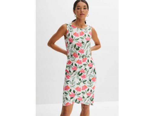 B.P.C sukienka w kwiaty dopasowana bez rękawów 48/50.
