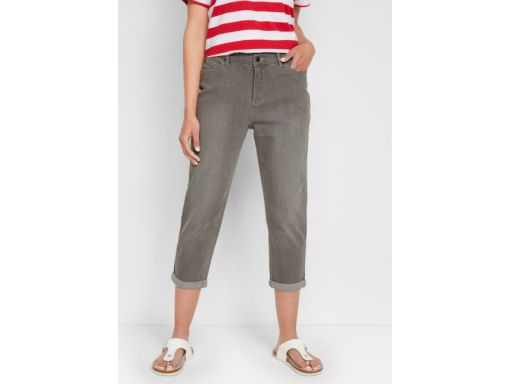 B.P.C jeansy 3/4 boyfriend szare ^40