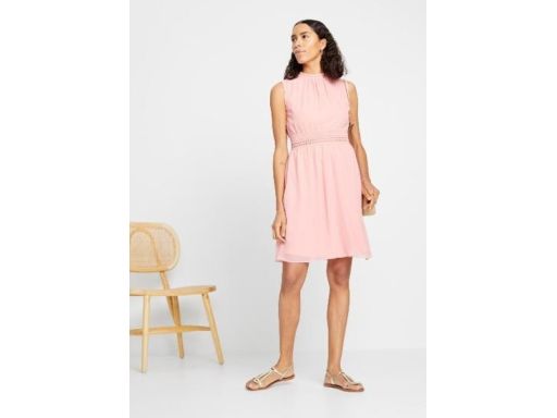 B.P.C sukienka szyfonowa z koronką w pasie r.44