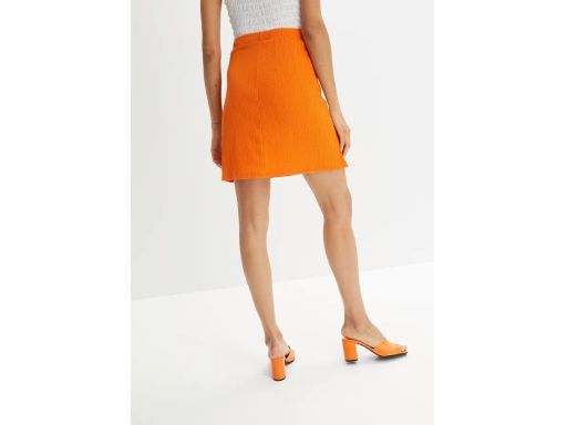 B.P.C spódnica pomarańczowa kopertowa z krepy 40/42.