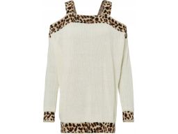B.P.C sweter odkryte ramiona z panterkÄ… r.36/38