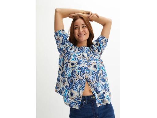 B.P.C bluzka z marszczeniem we wzory 38.