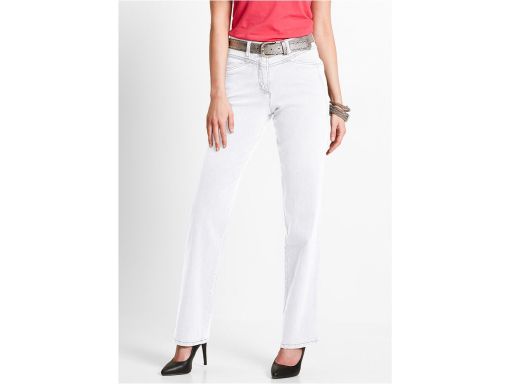 B.P.C spodnie ze stretchem białe kremowe 46.