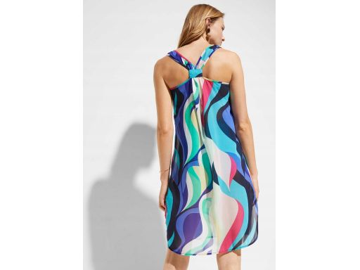 B.P.C sukienka plażowa prześwitująca w kolorowe wzory r.46