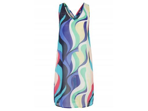 B.P.C sukienka plażowa prześwitująca w kolorowe wzory r.46