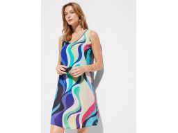 B.P.C sukienka plażowa prześwitująca w kolorowe wzory r.46