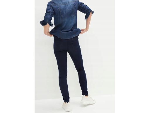 B.P.C jeansy terminczne granatowe wysoki stan ruruki ^36