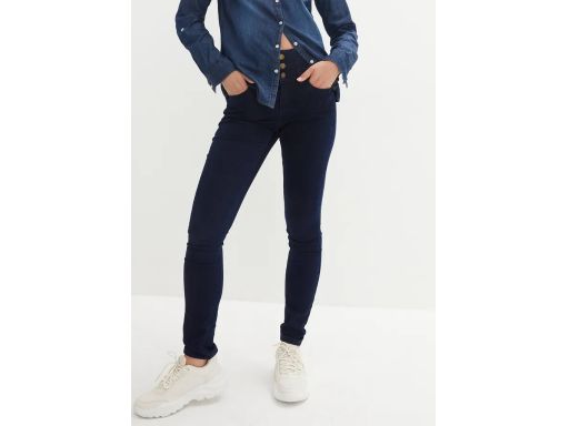 B.P.C jeansy terminczne granatowe wysoki stan ruruki ^36