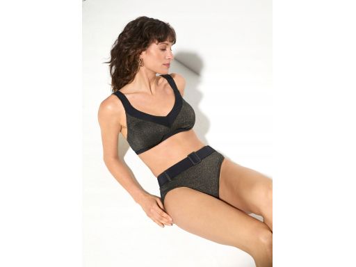 B.P.C ekskluzywne bikini czarne ze złotą nitką r.48