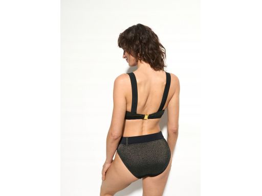 B.P.C ekskluzywne bikini czarne ze złotą nitką r.48